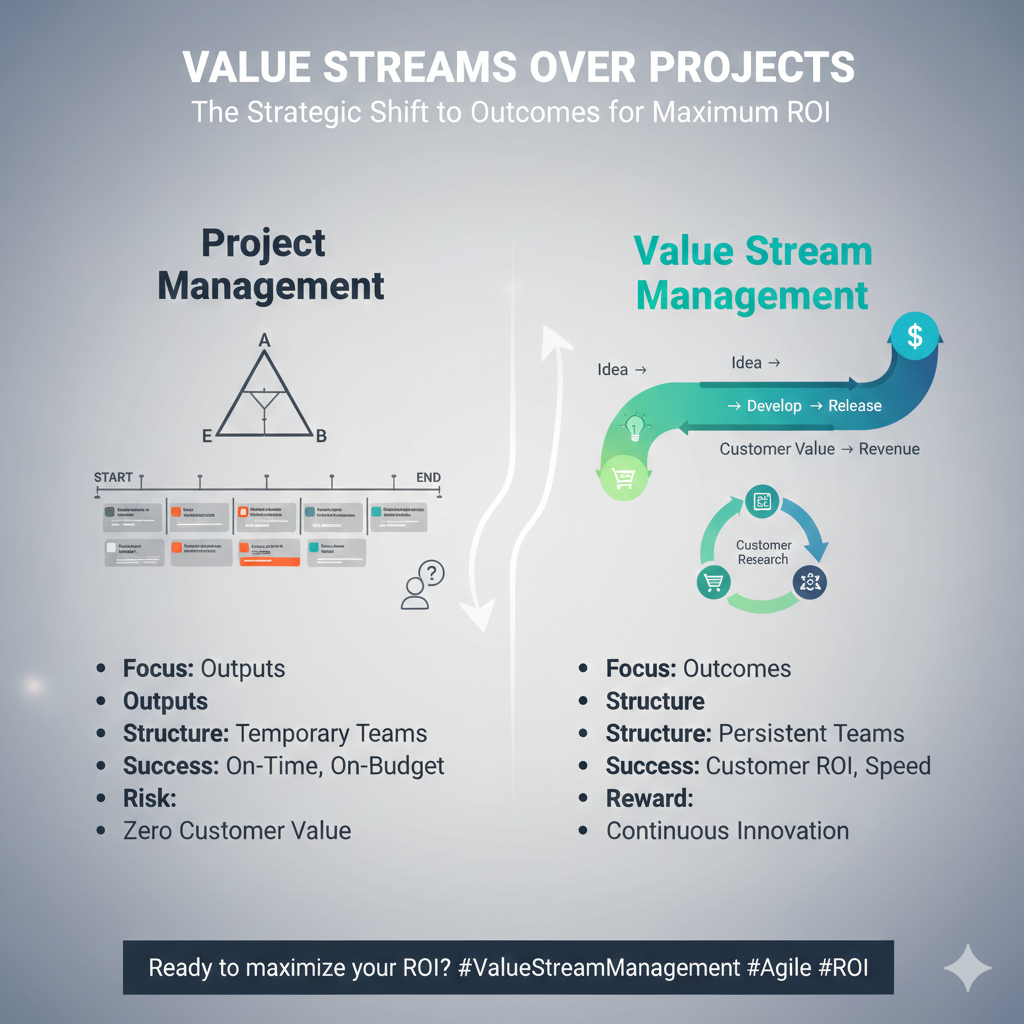 Value Streams Over Projects: The Shift to Outcomes.